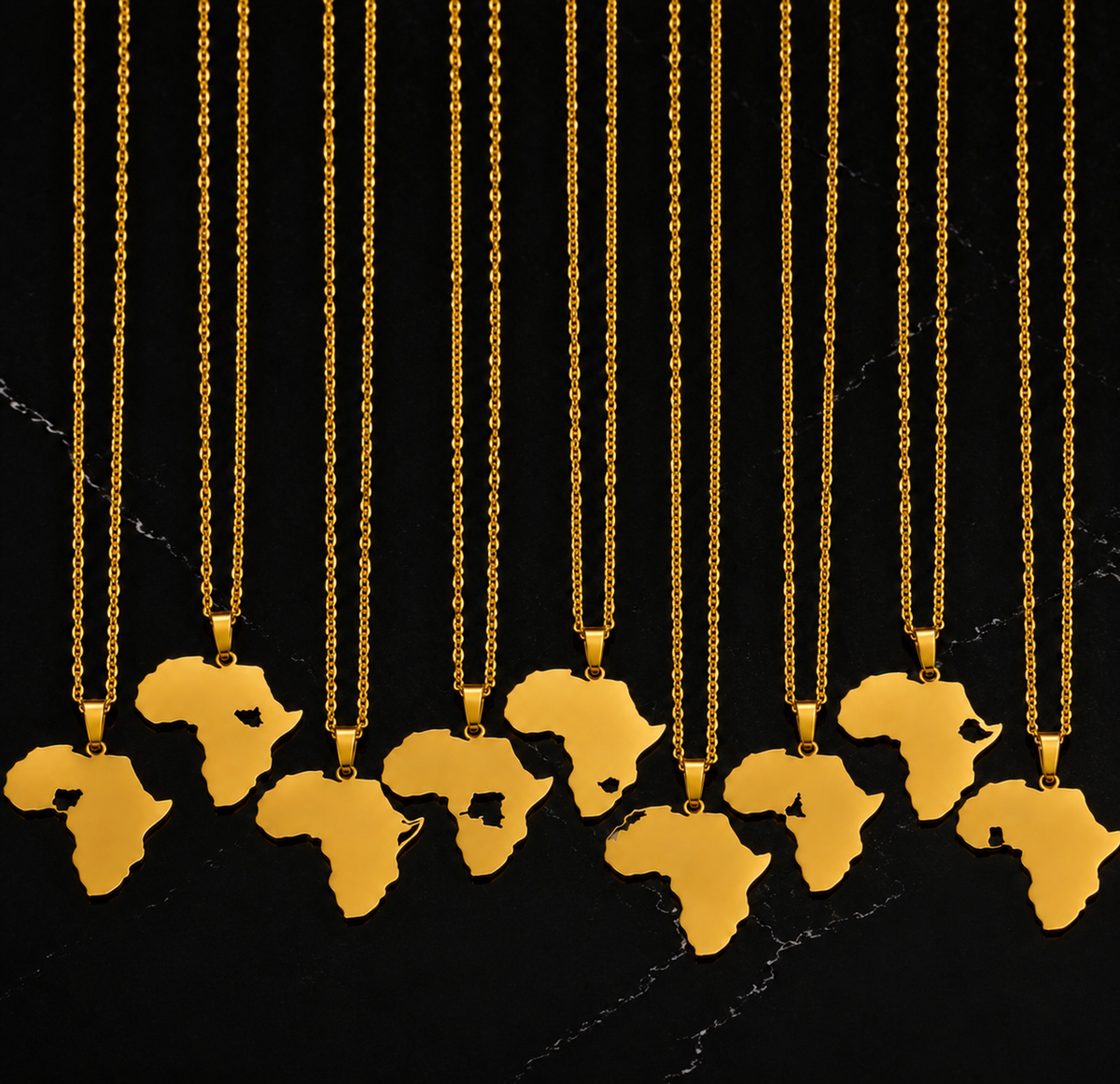 Footprint of Africa Necklace