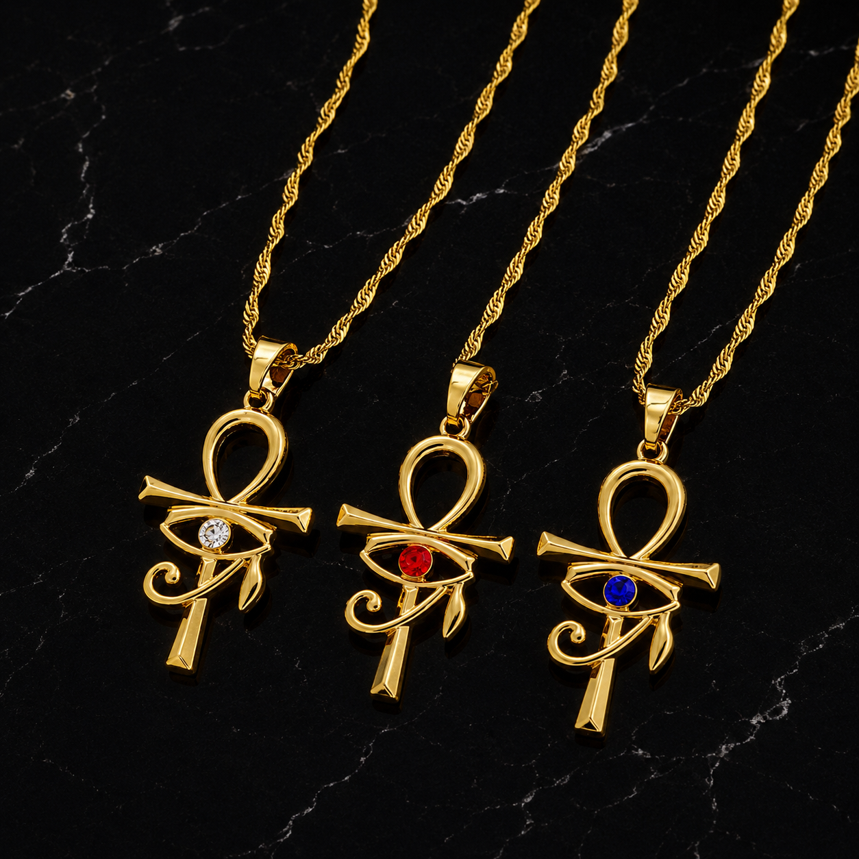 Ankh Eye of Horus Necklace