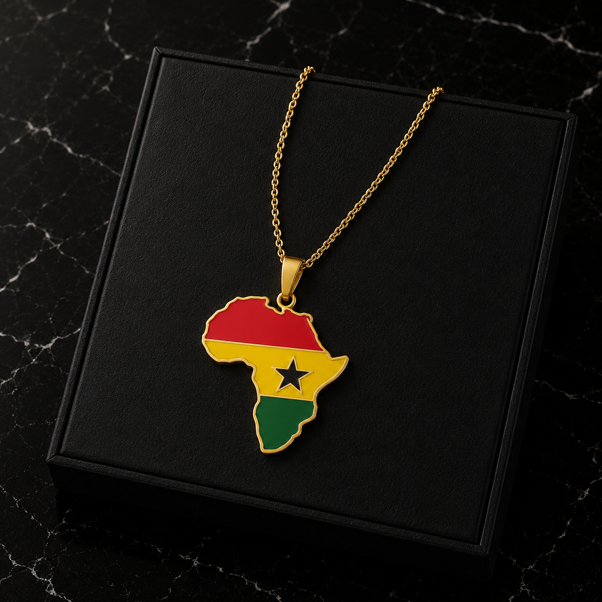 Africa Map Necklace