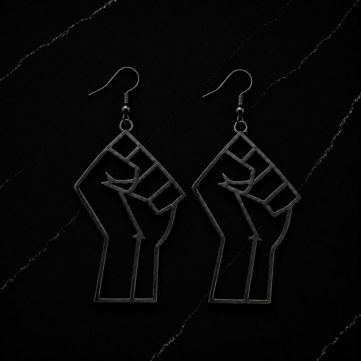 Black Power Earrings