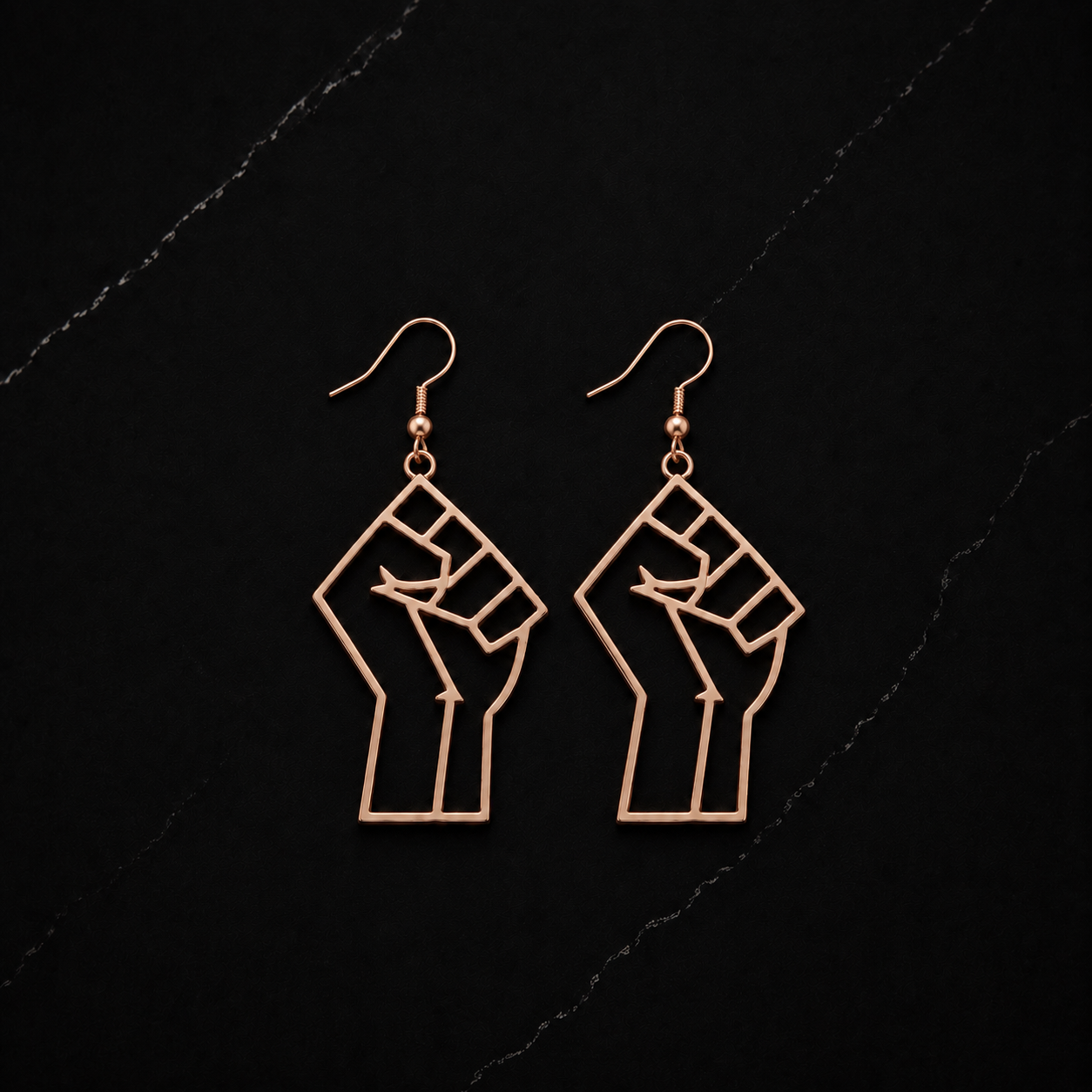 Black Power Earrings