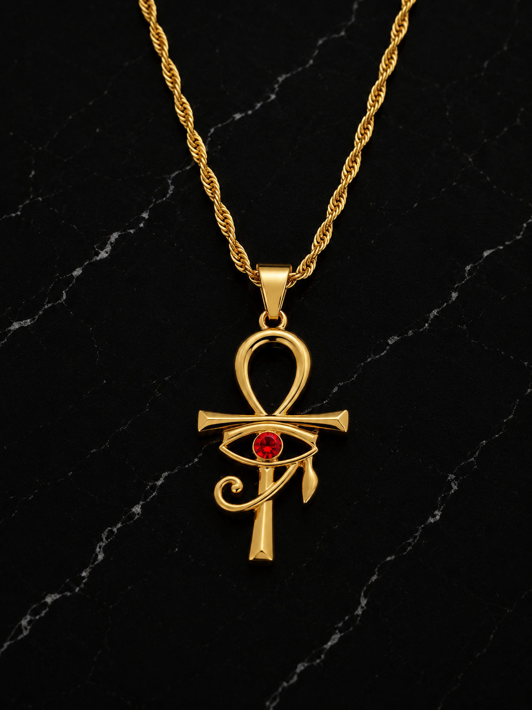 Ankh Eye of Horus Necklace