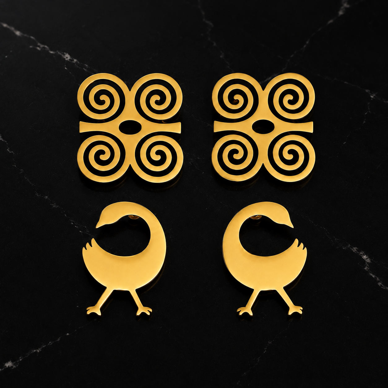 Adinkra Sankofa & Dwennimmen Hoops