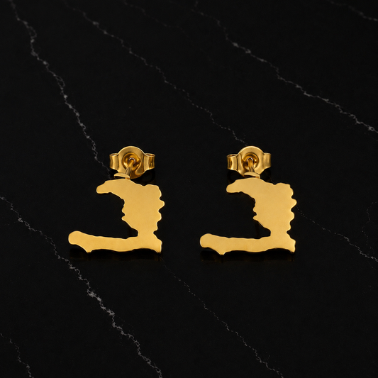 Haiti Map Earrings
