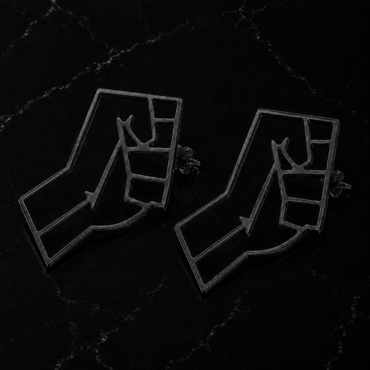 Black Power Earrings