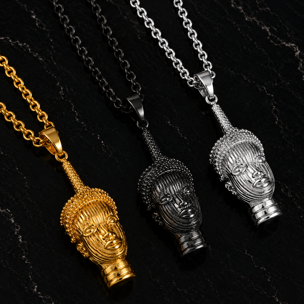 Royal Ife Head Necklace