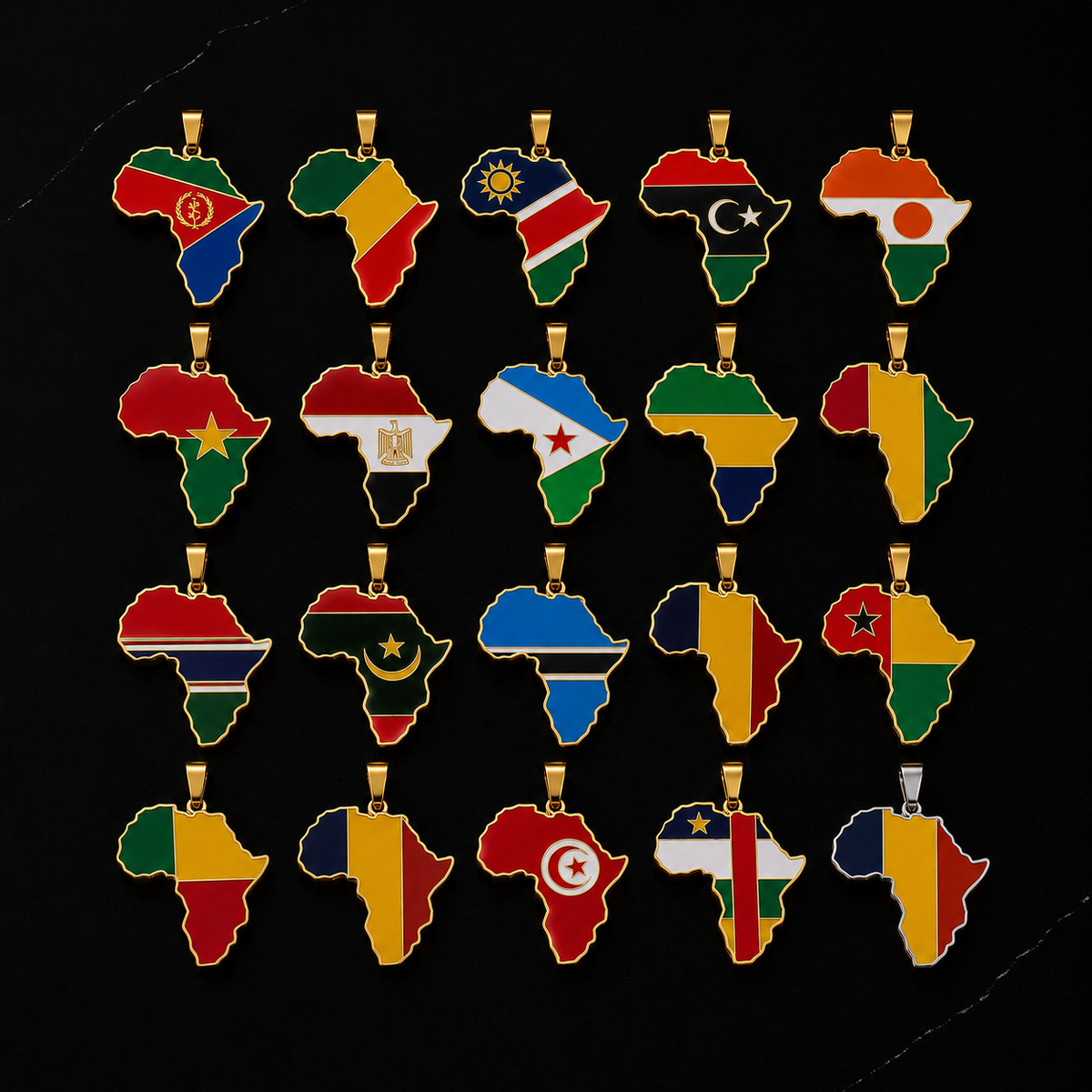 Africa Map Necklace