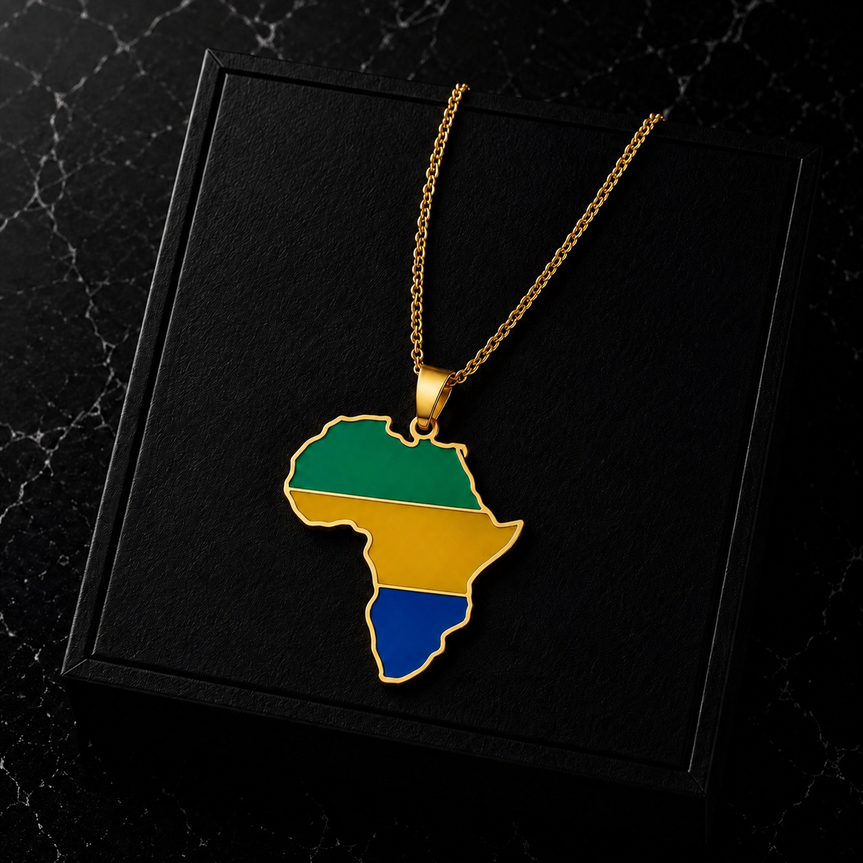 Africa Map Necklace