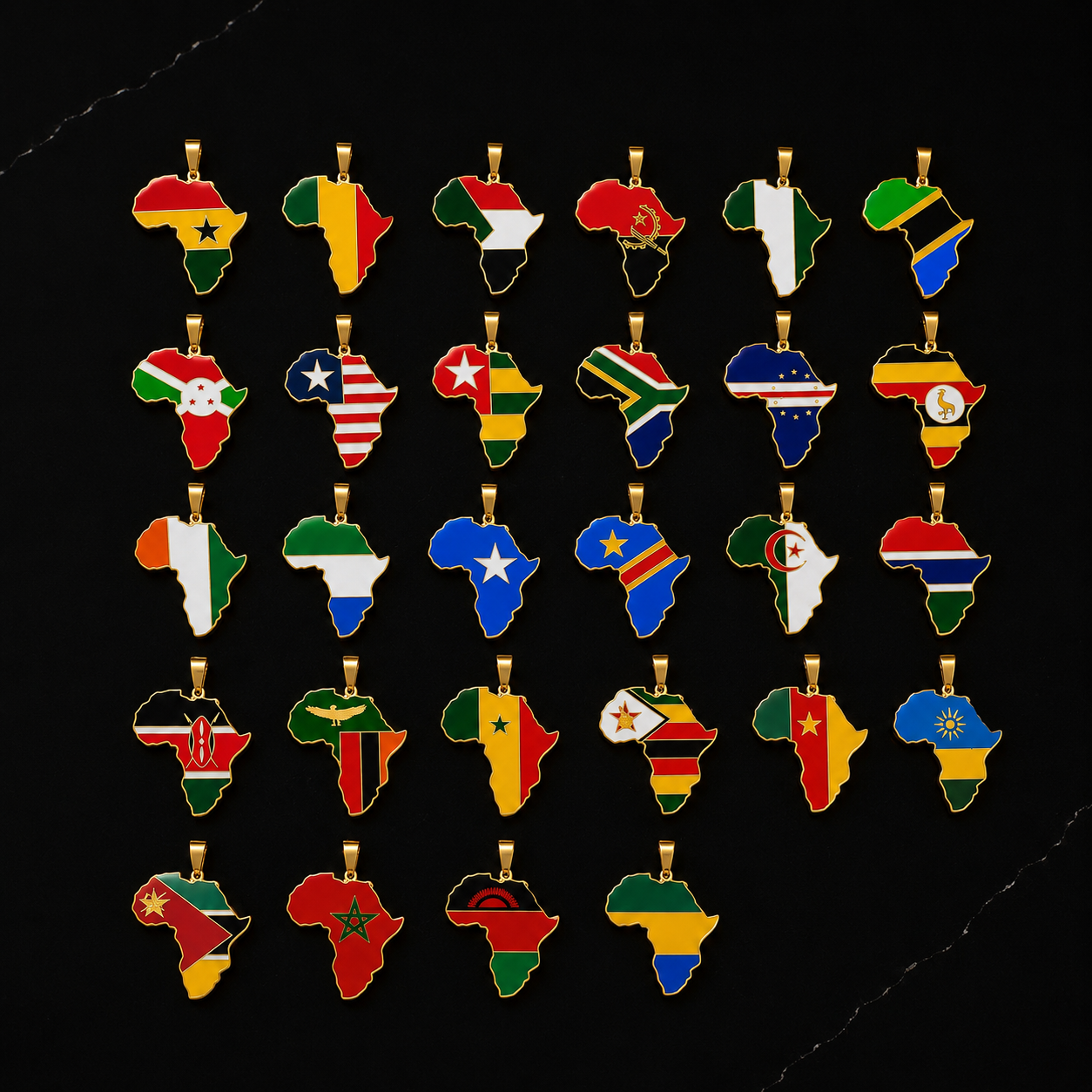 Africa Map Necklace