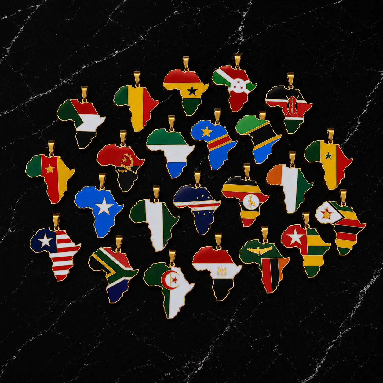 Africa Map Necklace