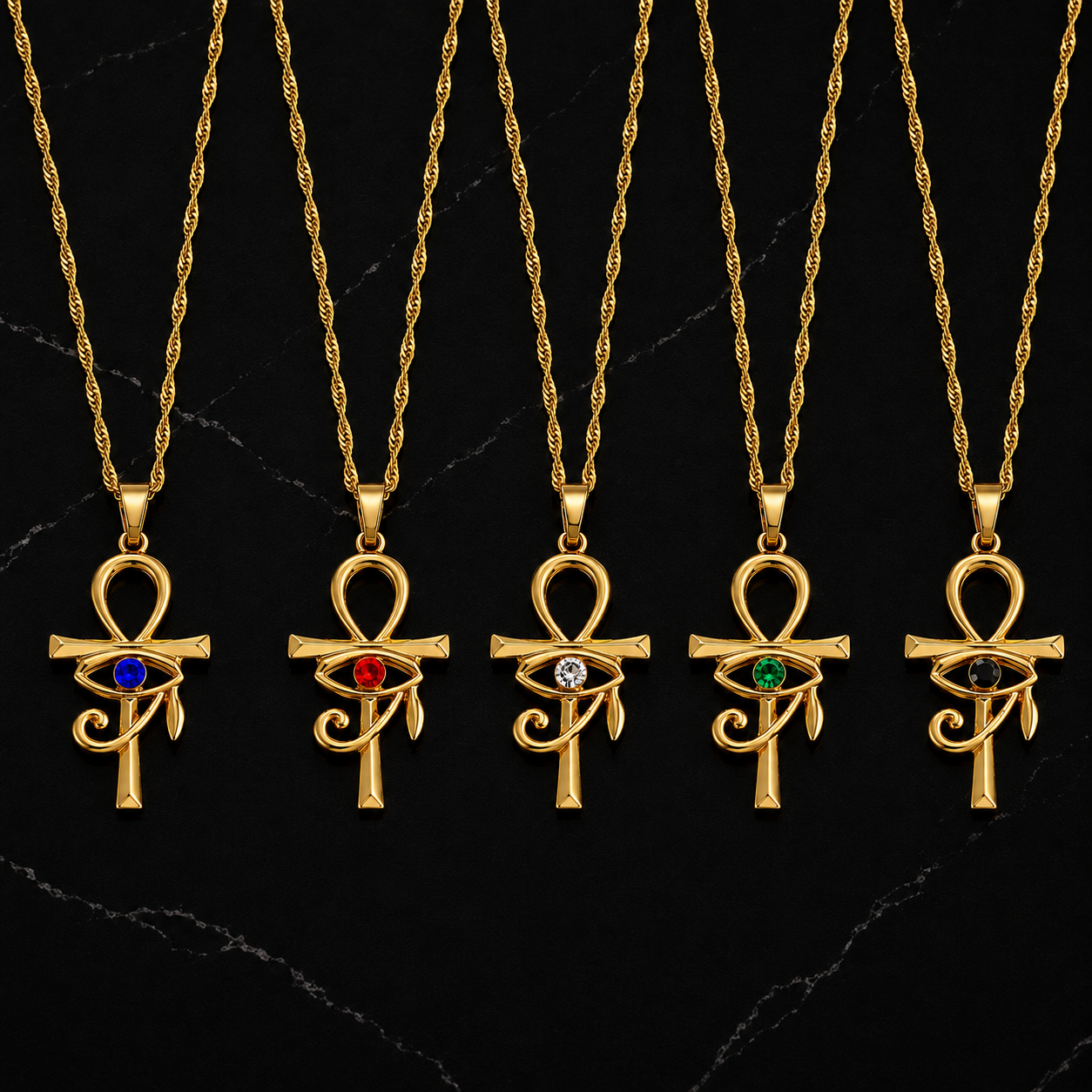 Ankh Eye of Horus Necklace