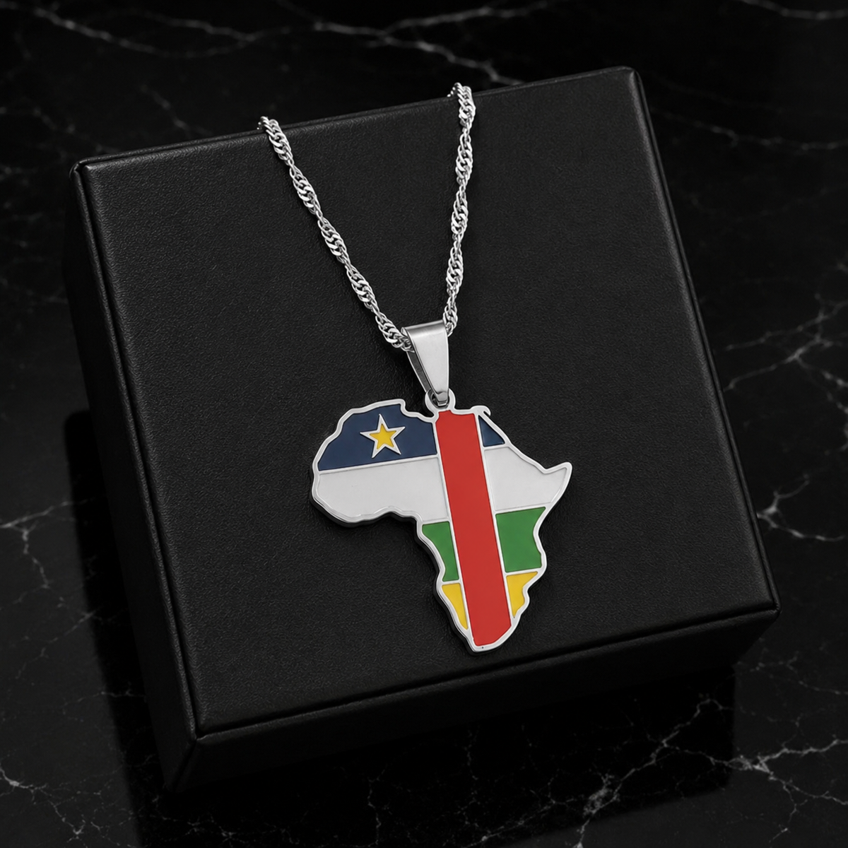 Africa Map Necklace