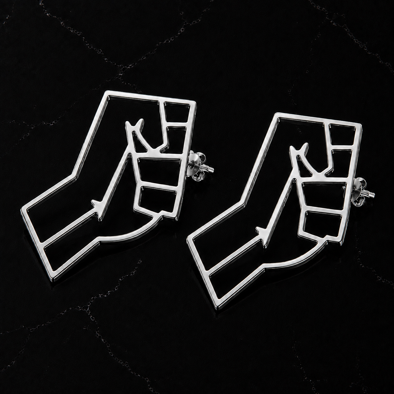 Black Power Earrings