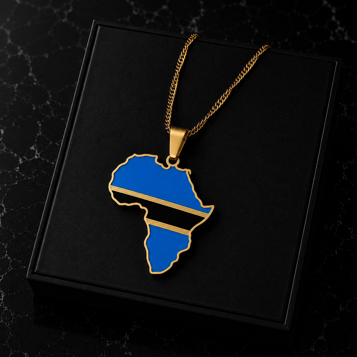Africa Map Necklace