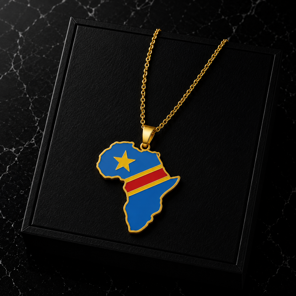 Africa Map Necklace
