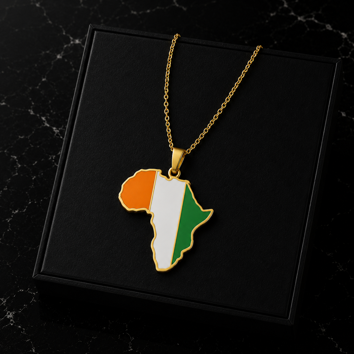 Africa Map Necklace