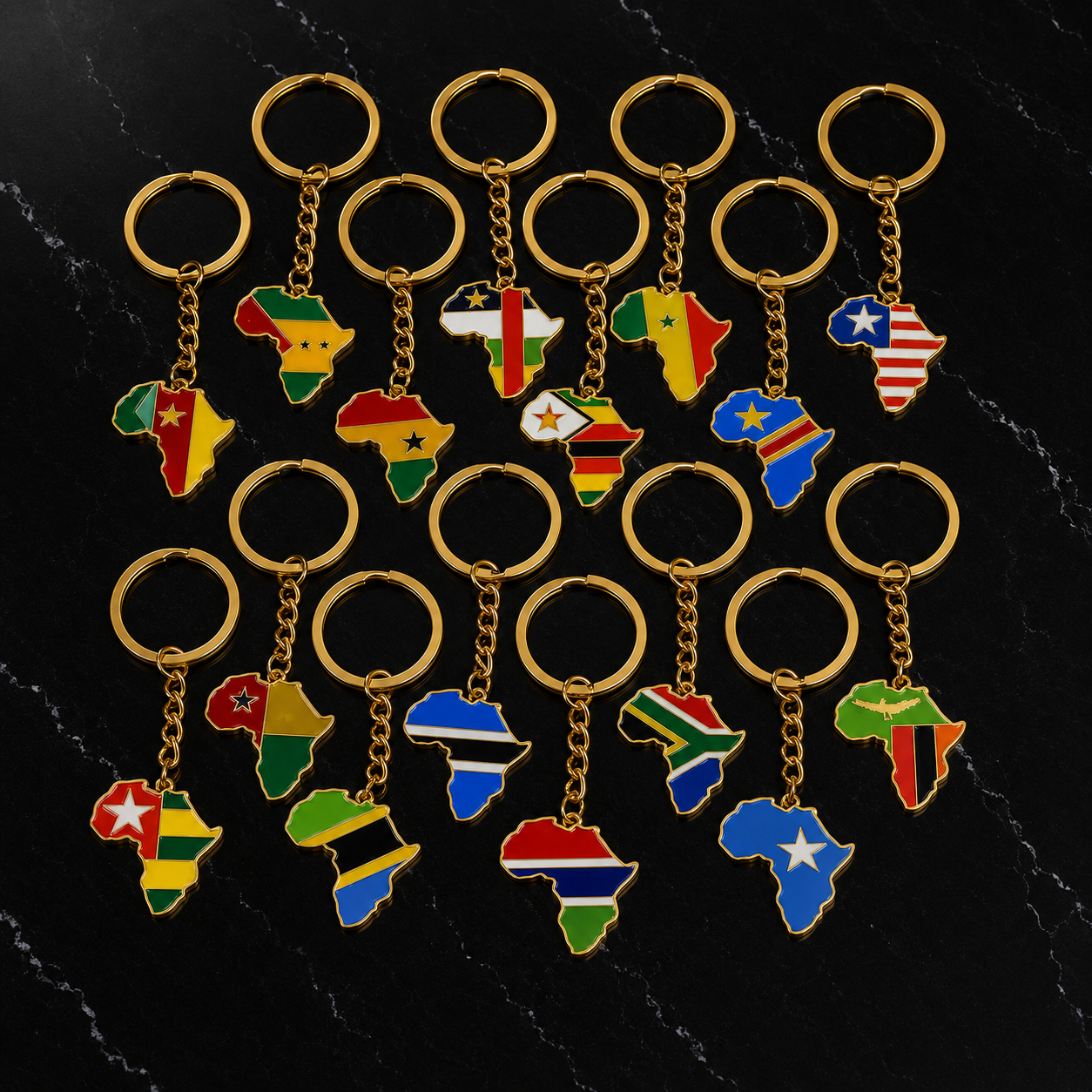 African Lands Keychain