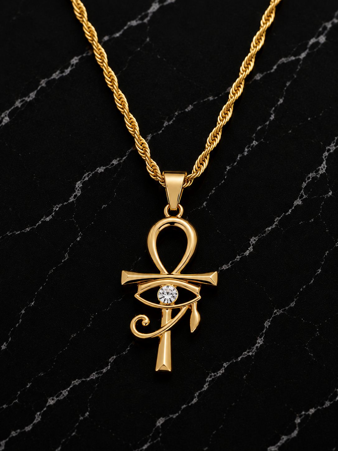 Ankh Eye of Horus Necklace