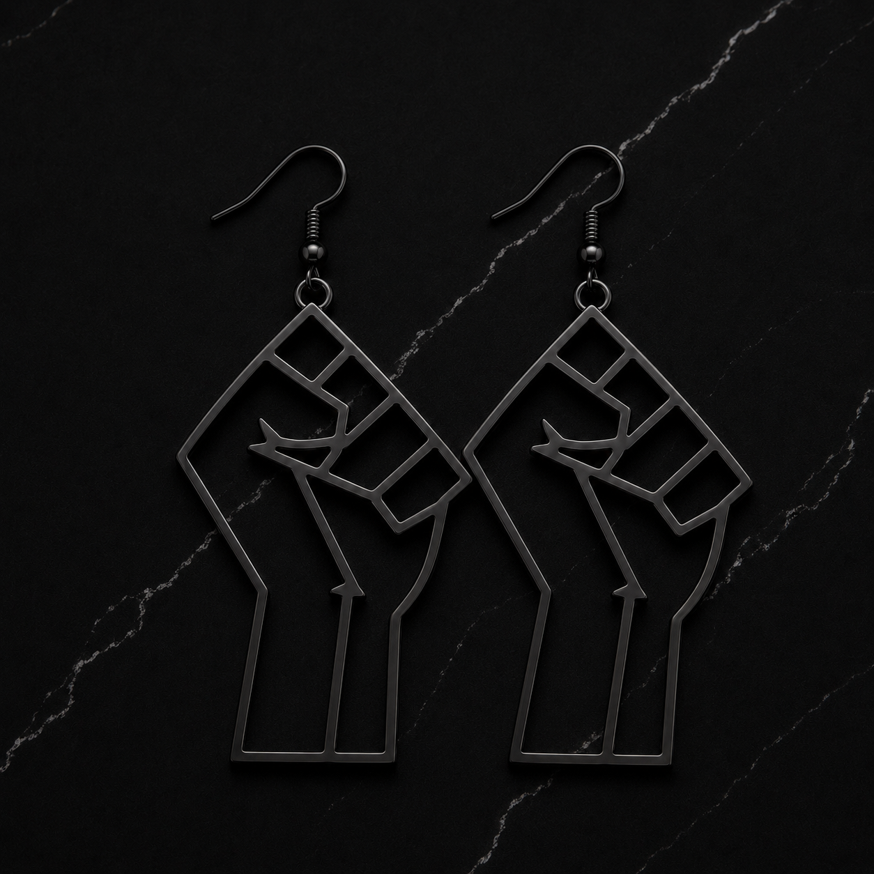 Black Power Earrings