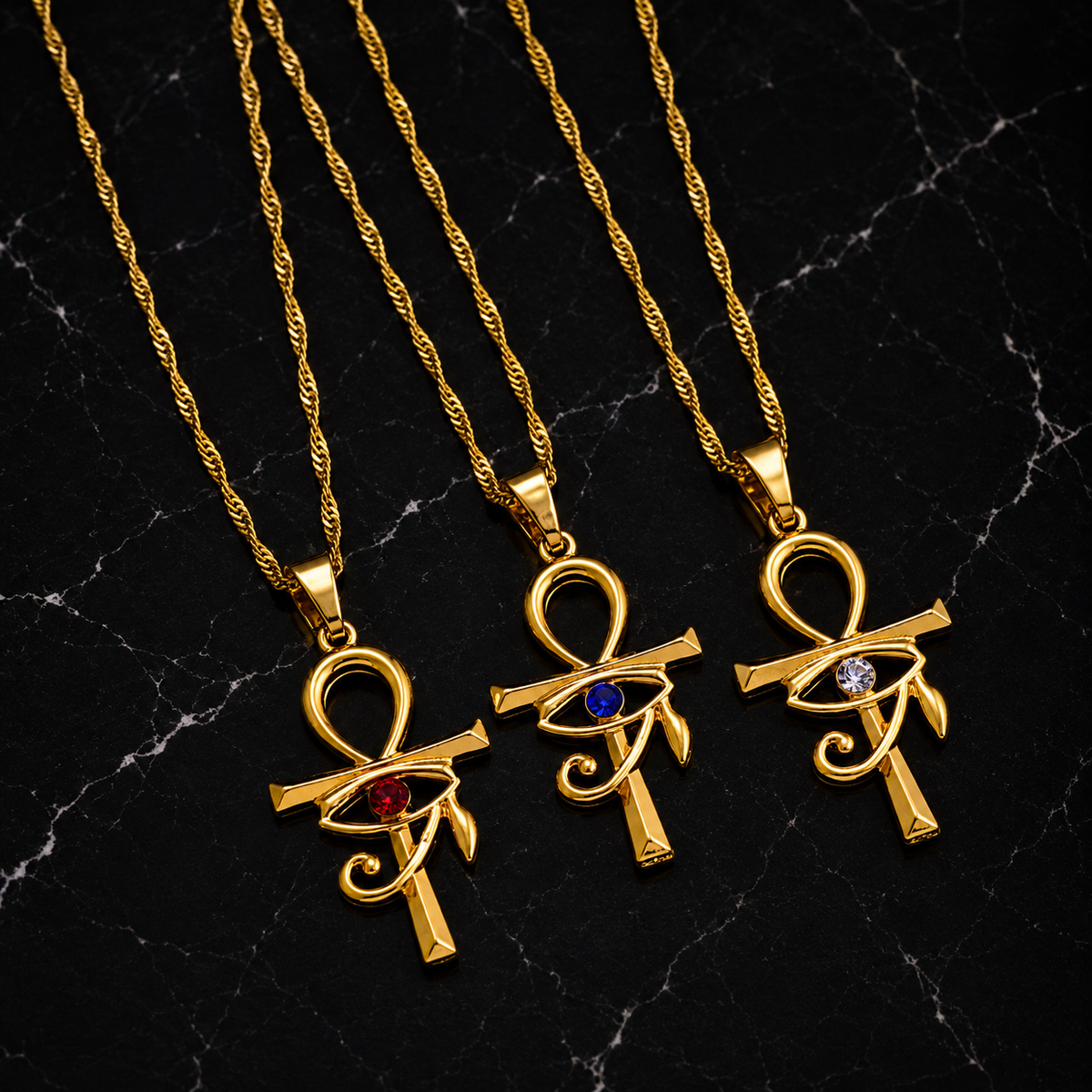 Ankh Eye of Horus Necklace