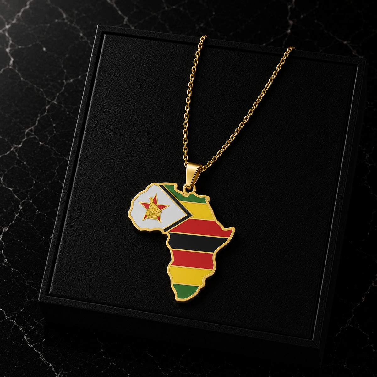 Africa Map Necklace