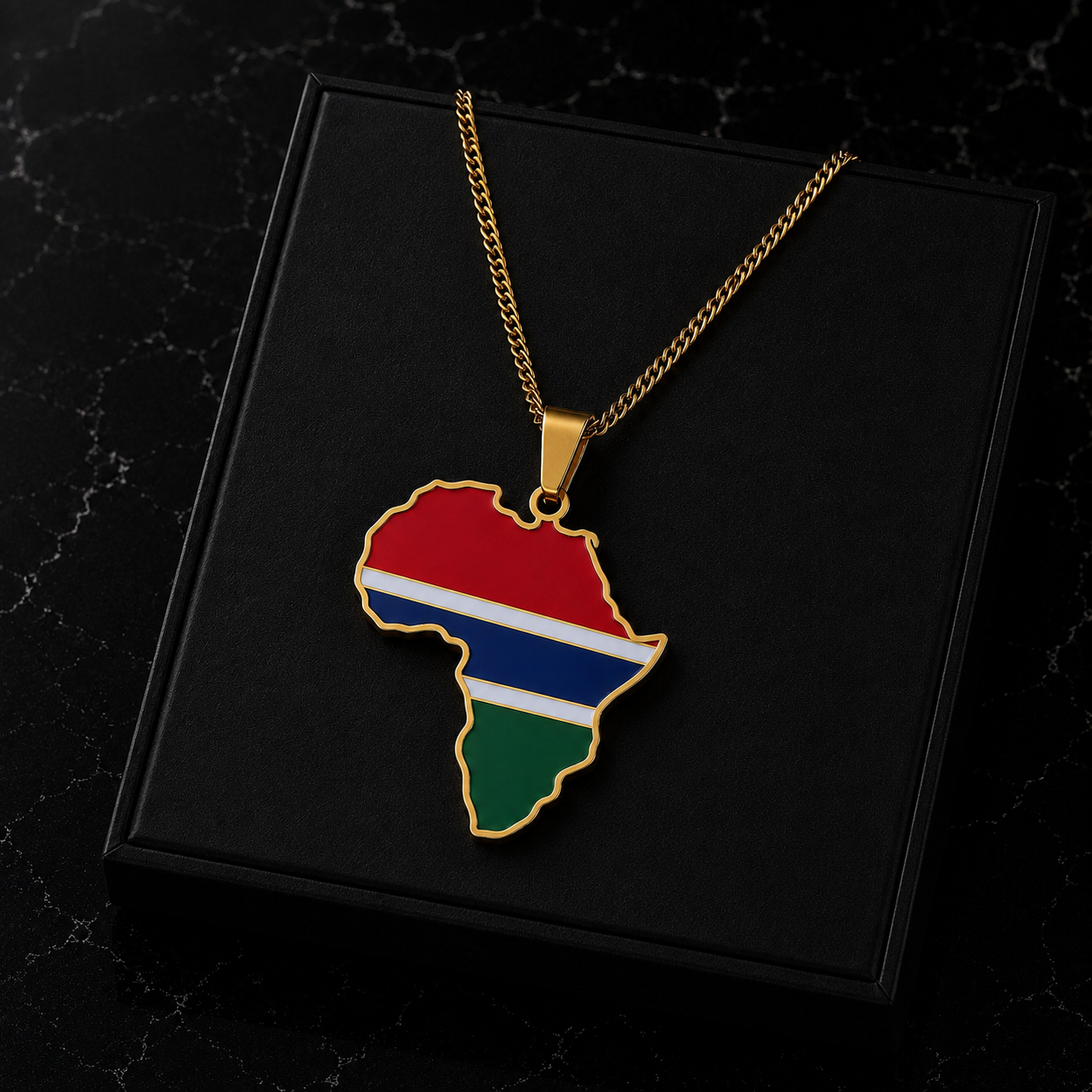 Africa Map Necklace