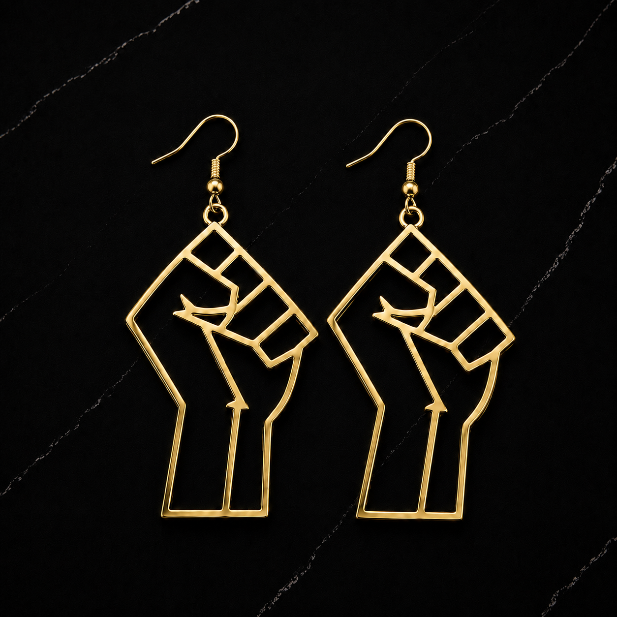 Black Power Earrings