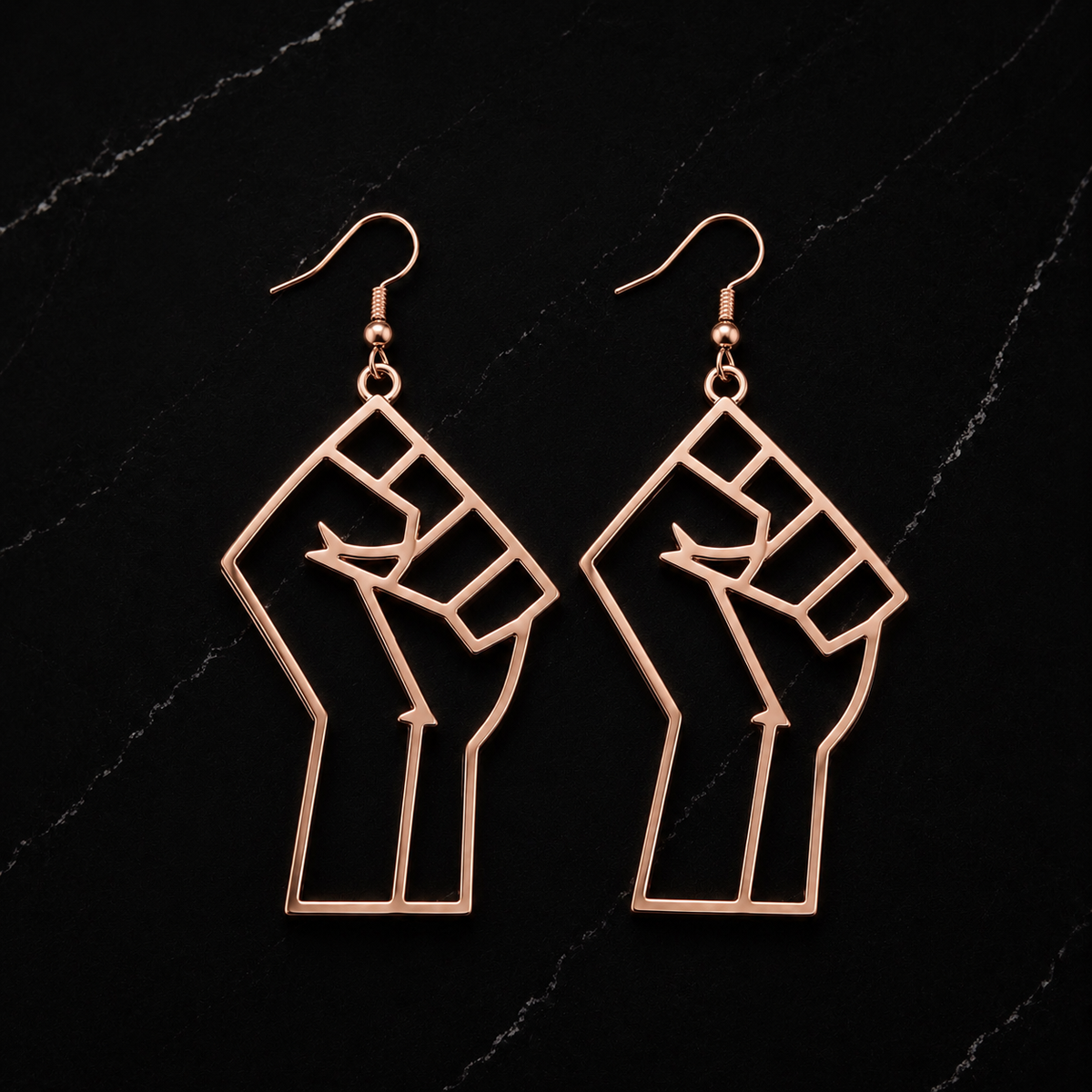 Black Power Earrings