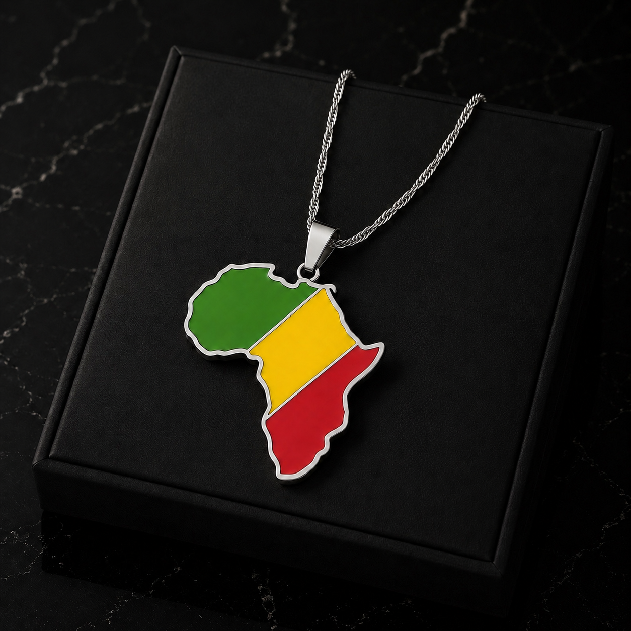 Africa Map Necklace