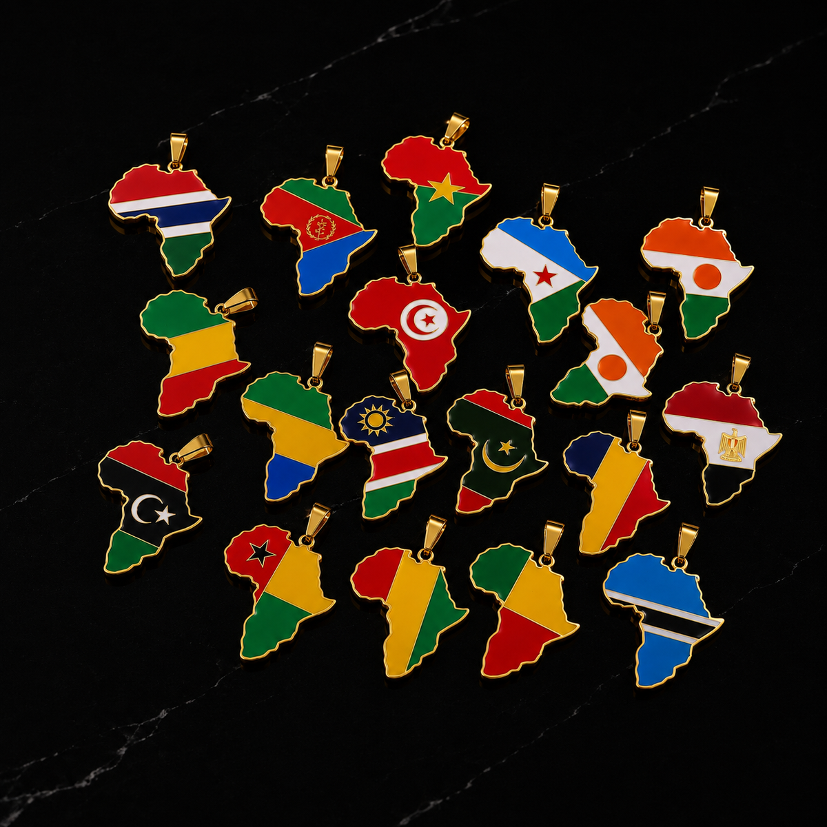 Africa Map Necklace
