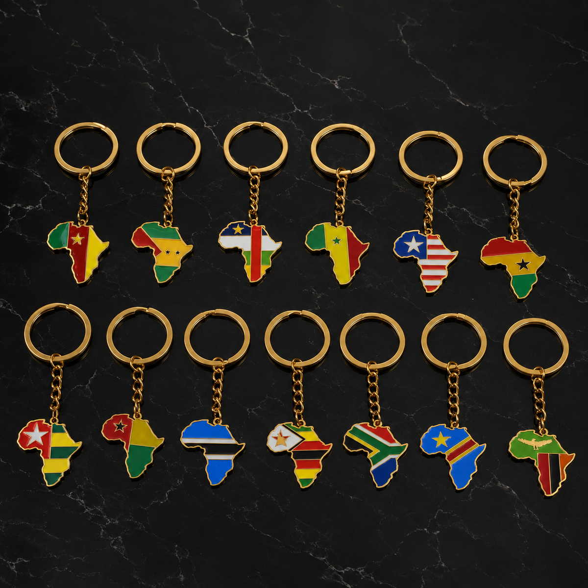 African Lands Keychain