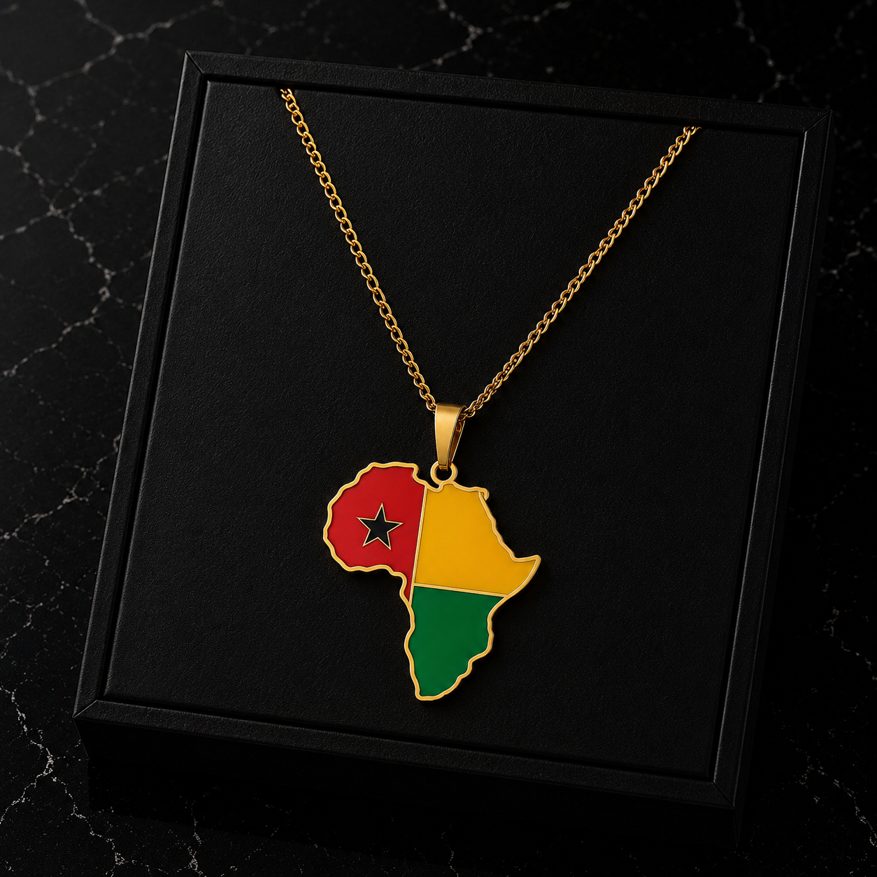 Africa Map Necklace