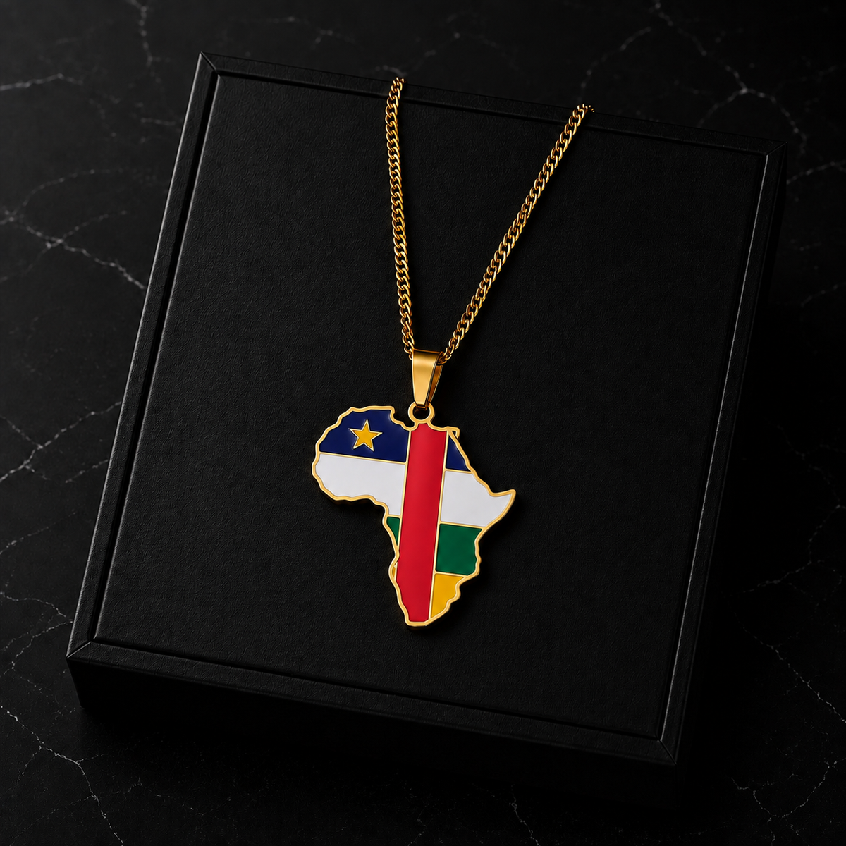 Africa Map Necklace