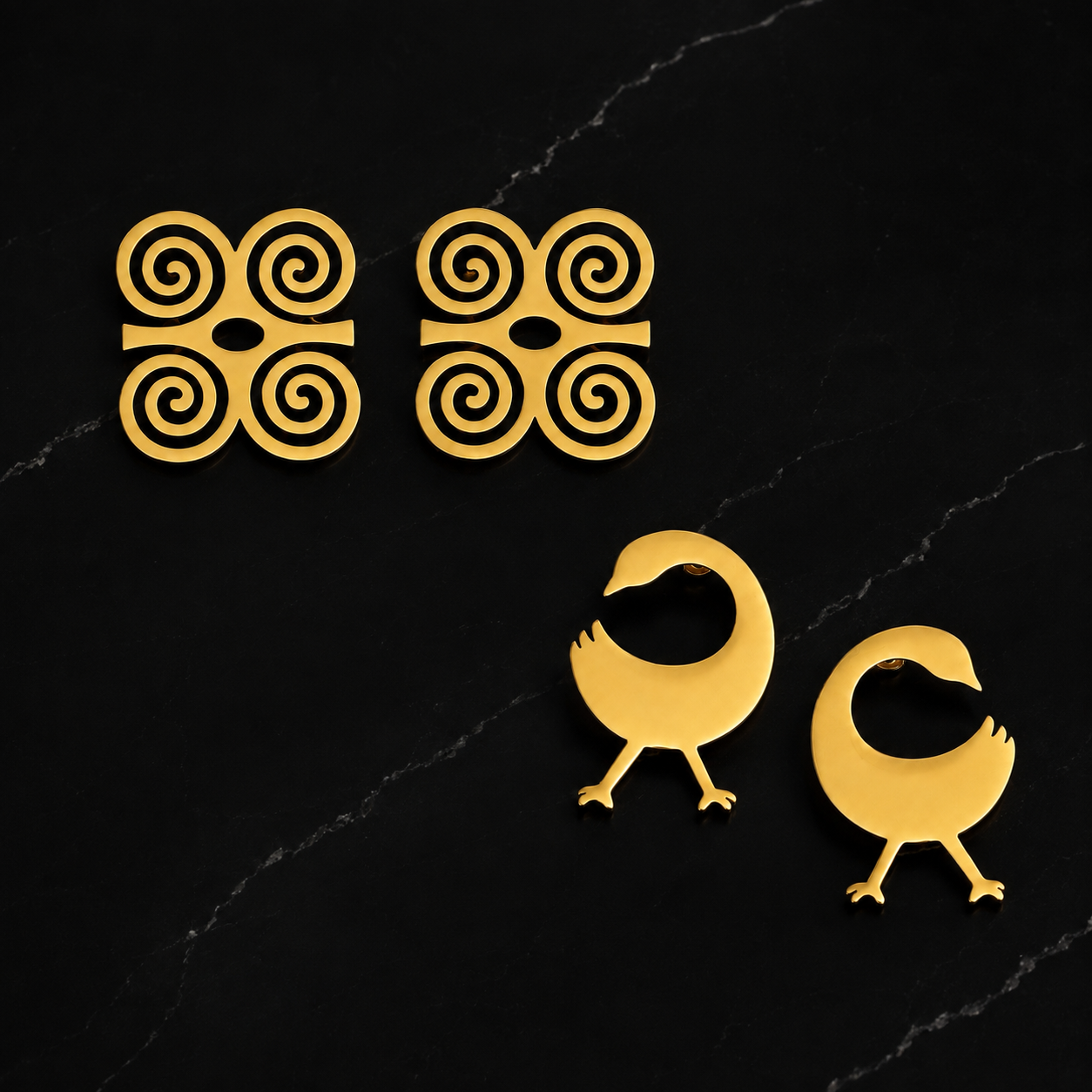 Adinkra Sankofa & Dwennimmen Hoops