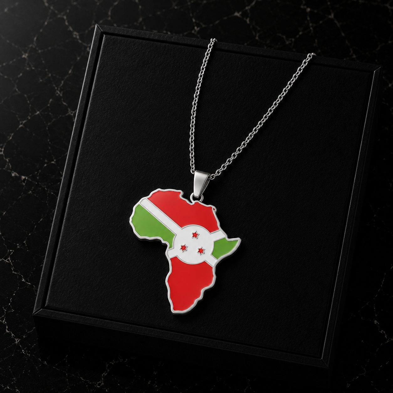 Africa Map Necklace