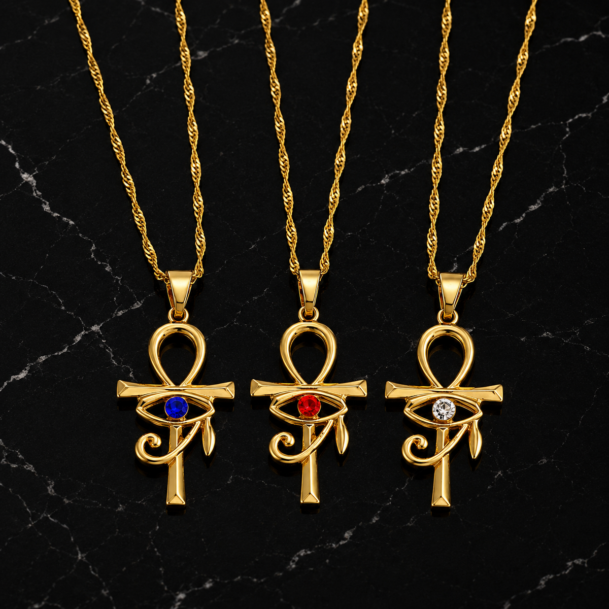 Ankh Eye of Horus Necklace