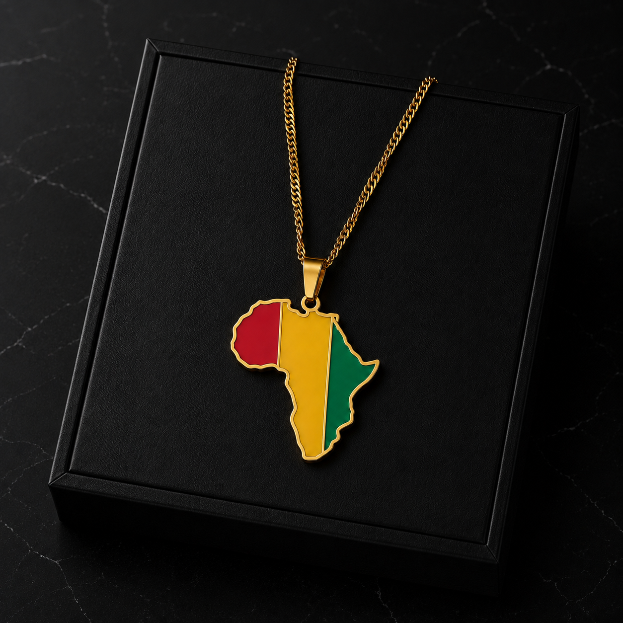 Africa Map Necklace