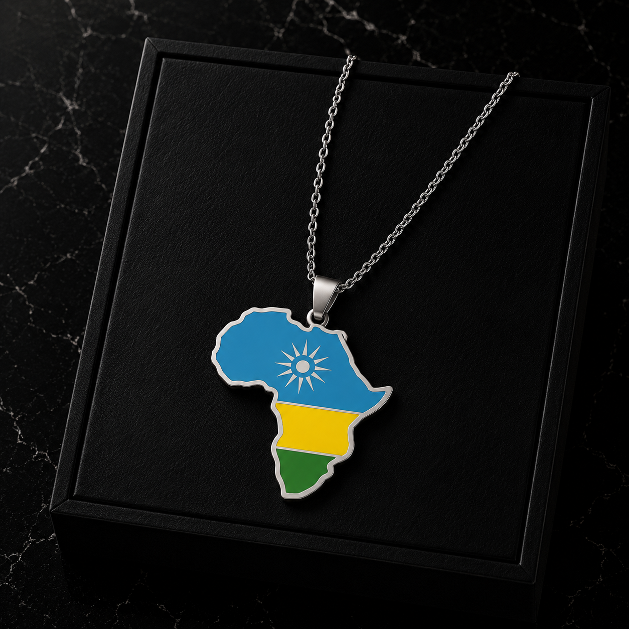 Africa Map Necklace
