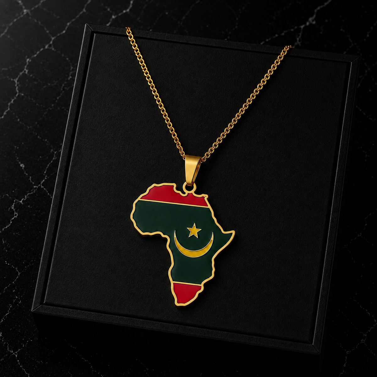 Africa Map Necklace