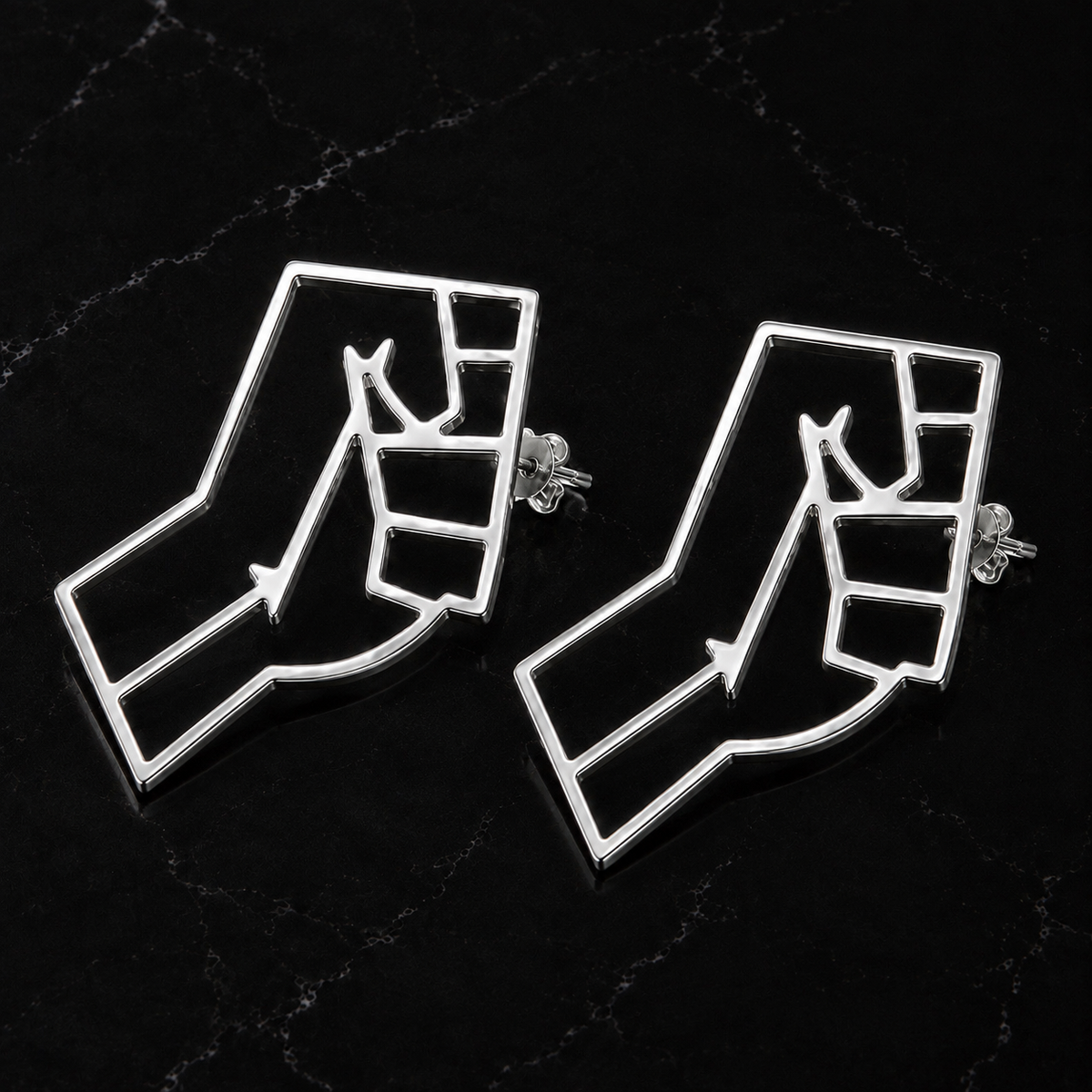 Black Power Earrings