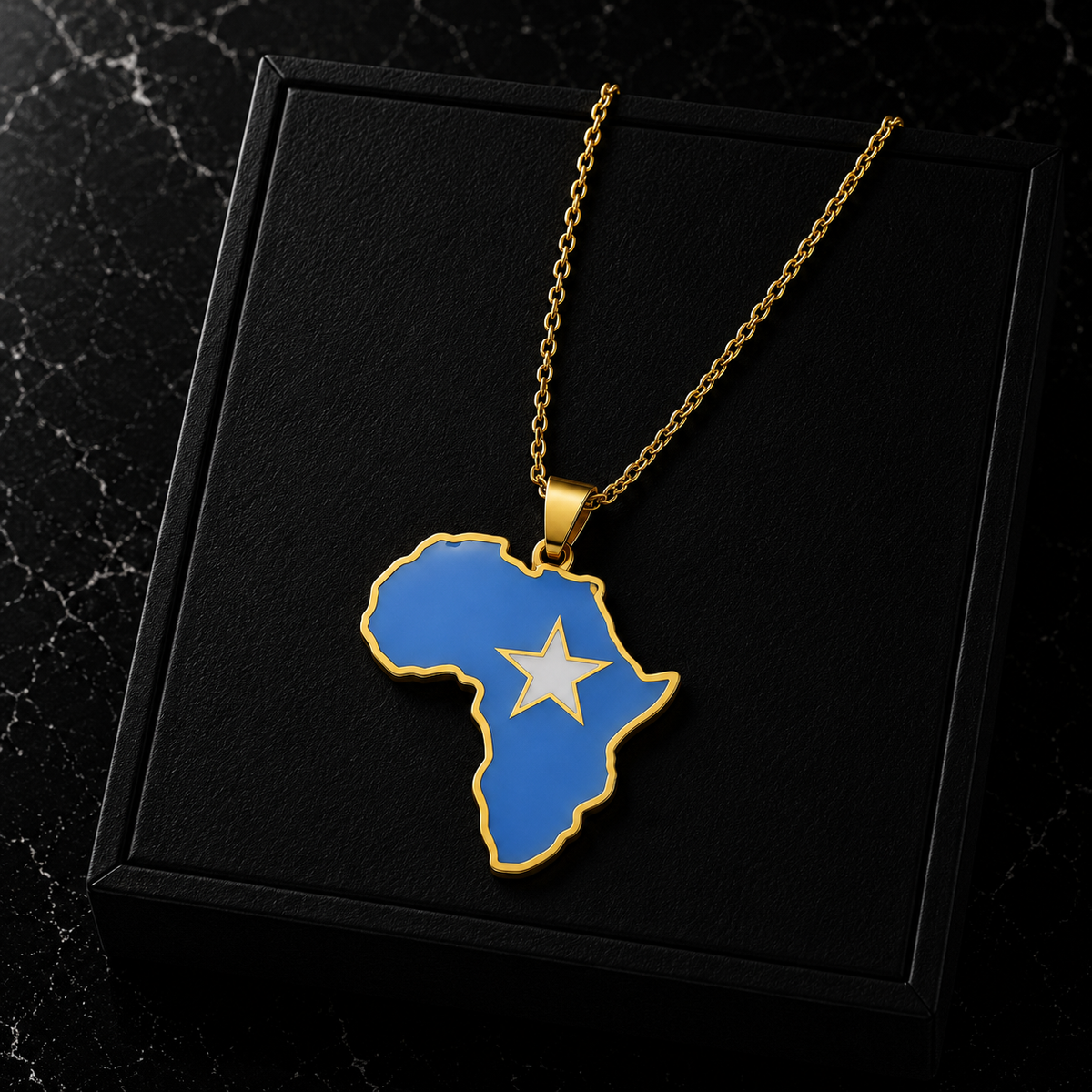 Africa Map Necklace