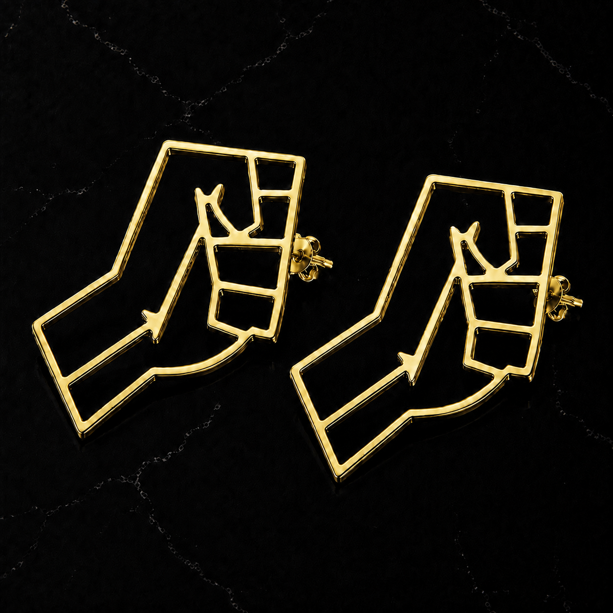 Black Power Earrings