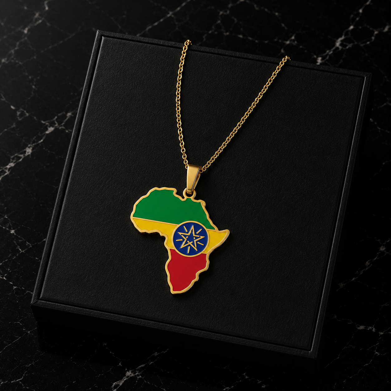 Africa Map Necklace
