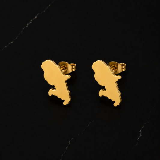Martinique Map Earrings
