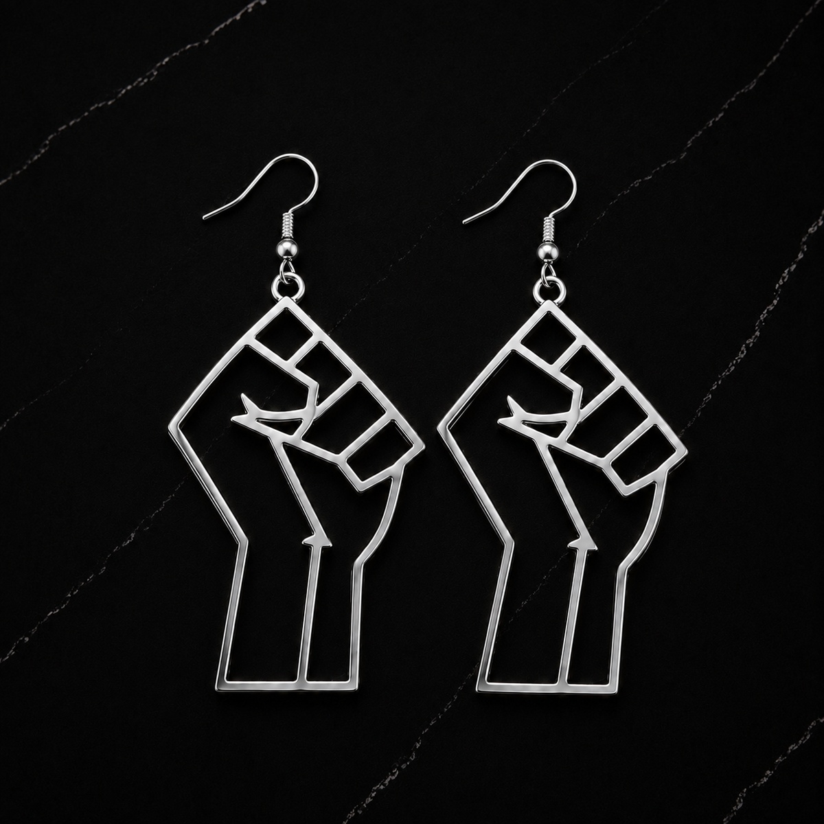 Black Power Earrings
