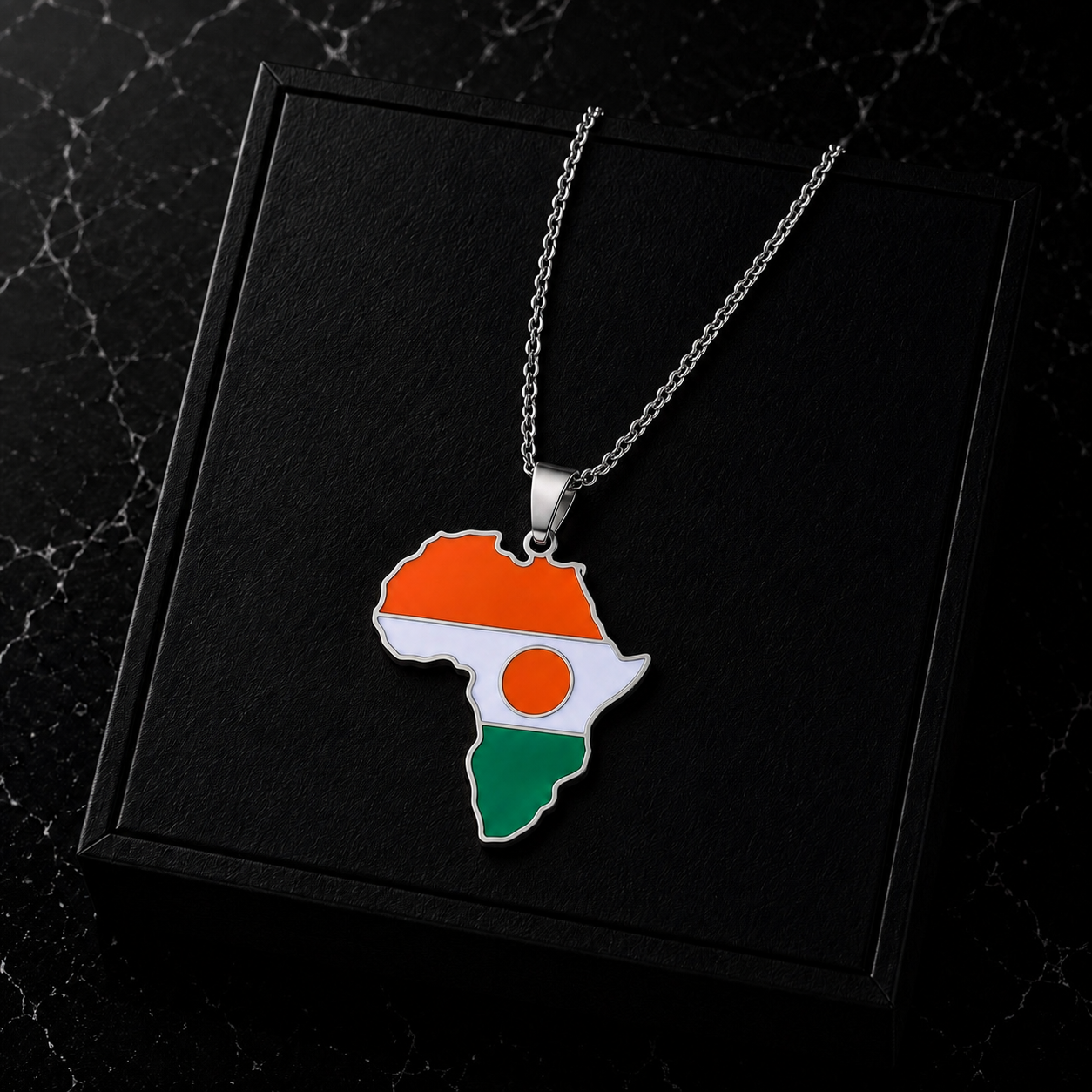 Africa Map Necklace