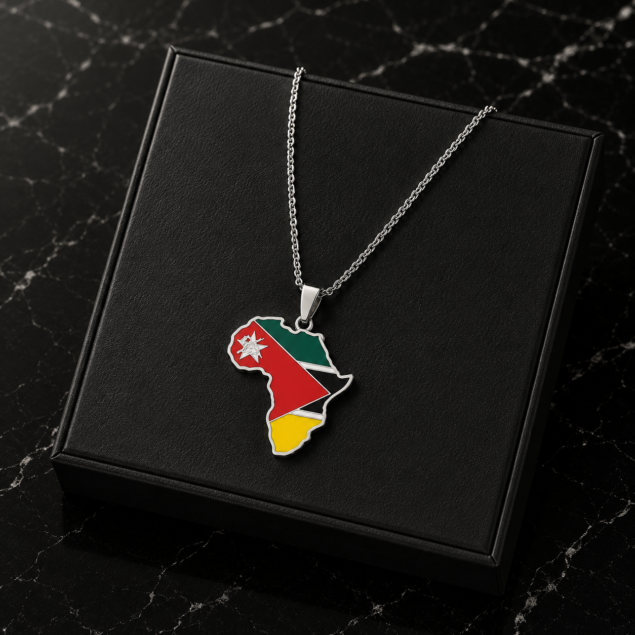 Africa Map Necklace