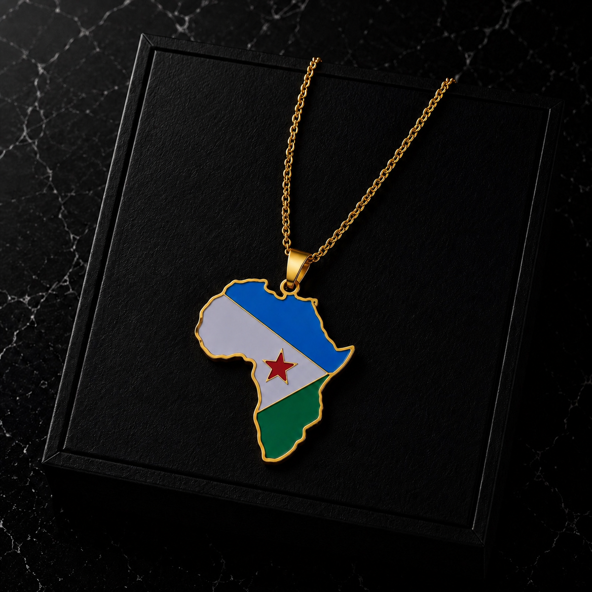 Africa Map Necklace