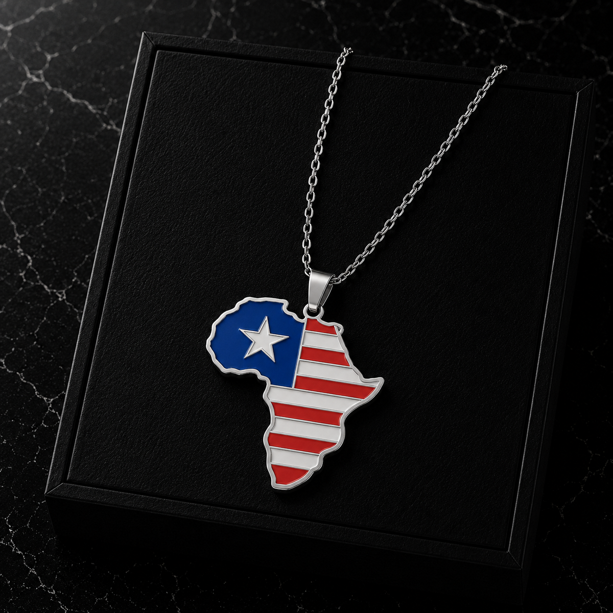 Africa Map Necklace