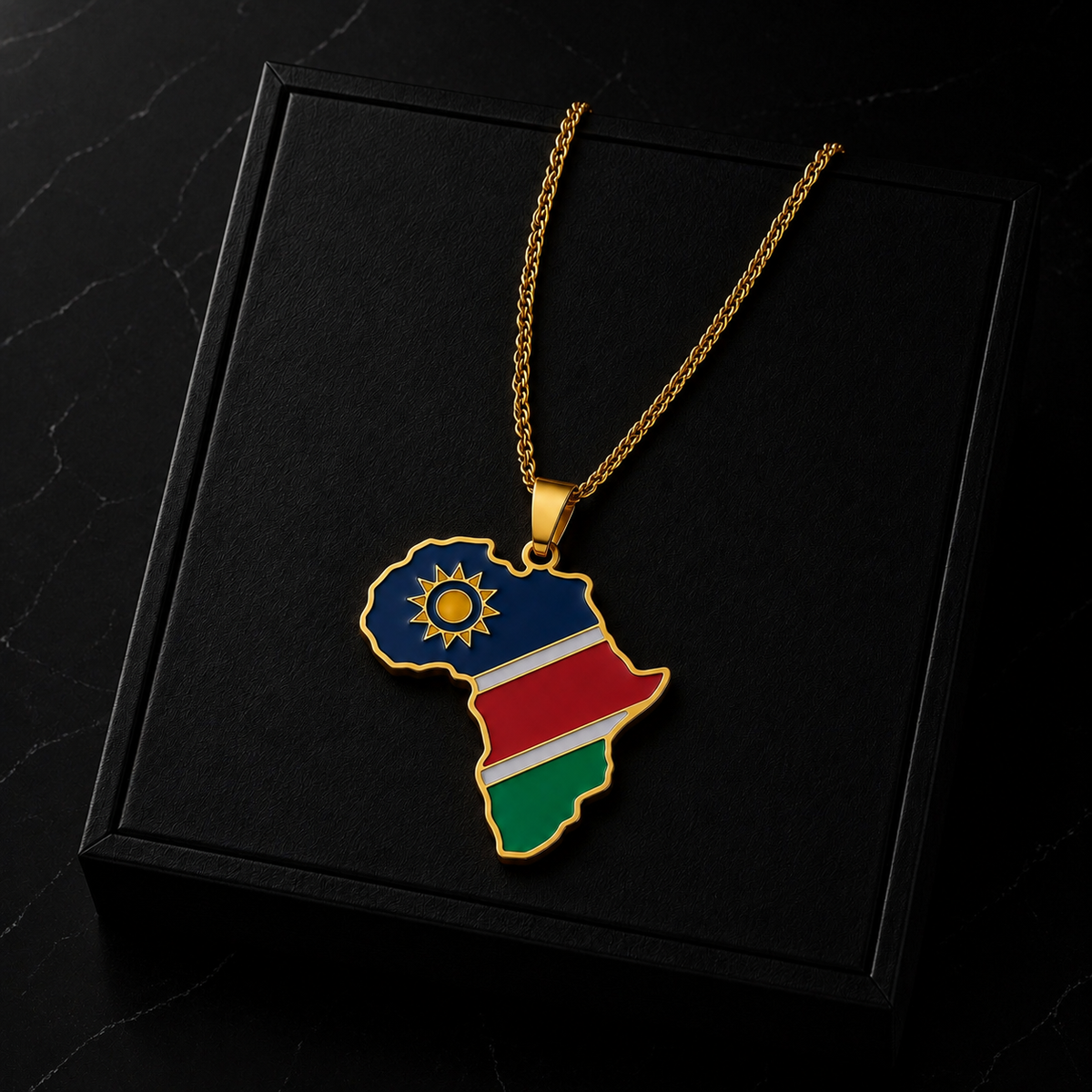 Africa Map Necklace